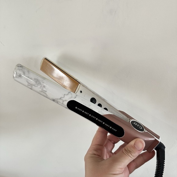 Chi Other - CHI Ceramic 1" Flat Iron Hair Straightener White Marble Model CA2383